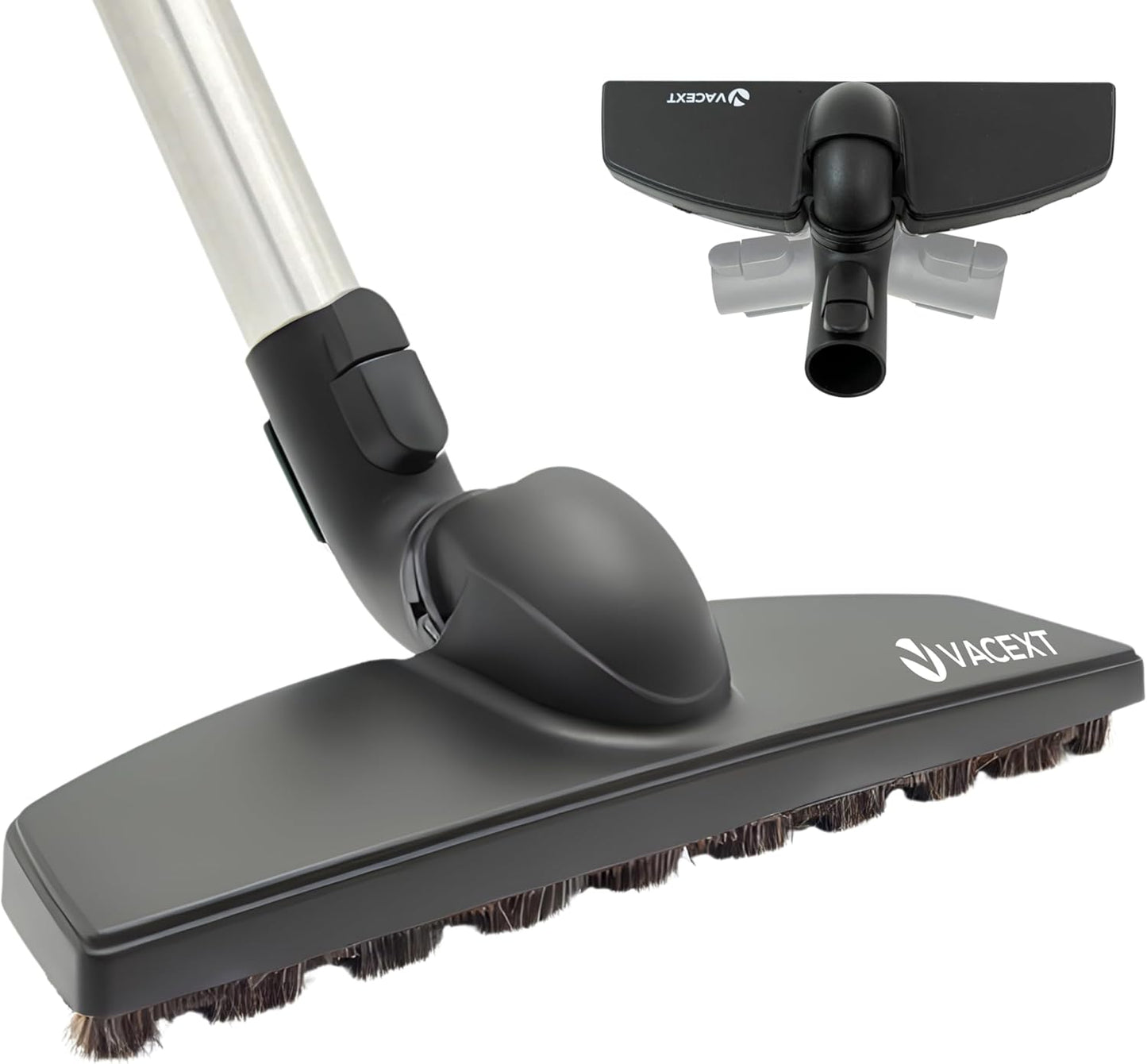 Miele Hardwood Floor Brush Head - 12” Parquet Twister with Soft Horsehair Bristles | 360° Swivel Vacuum Attachment for C1, C2, C3 Canister Vacuums