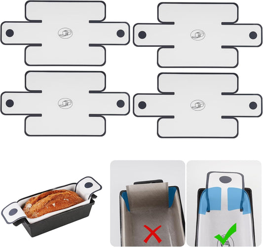 NiHome Silicone Bread Loaf Pan Liners - Reusable Nonstick Design for 9x5, 9.5x5, & 10x5 Inch Pans | Easy to Clean