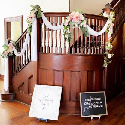 Lavender Chiffon Draping Fabric by Skiennix - 20 FT Sheer Wedding Arch Backdrop Curtain for Events
