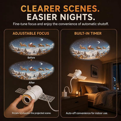 Halloween Projector Lights Indoor – Plug & Play with 14 Films, HD Glass & Color Films