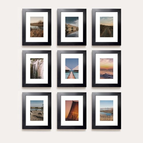LaVie Home 8x10 Picture Frame - Sturdy Black Frame with Polished Plexiglass | Horizontal & Vertical Display
