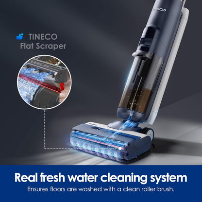Tineco Floor ONE S5 Smart Cordless Wet Dry Vacuum Cleaner - Digital Display, Long Run Time, Blue