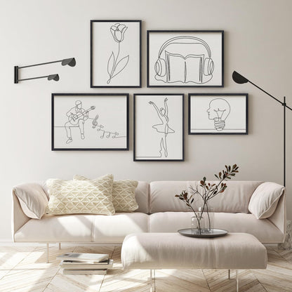 puthiac 18x24 Black Oak Wood Frames -18"x24" Poster Frames for Wall, 18x24 Picture Frames for Wall, 18 x 24 Picture Frames, 18 x 24 Frames for Wall (1 Pack, Black)