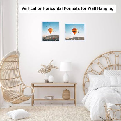 JCJMY 10x12 Picture Frame - White Wall Mount for Horizontal or Vertical Display | Shatter-Resistant Plexiglass