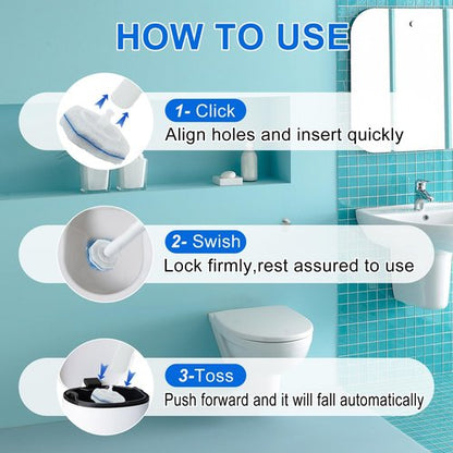 Disposable Toilet Brush and Holder Set, with 30 PCS Toilet Wand refills for Clorox.