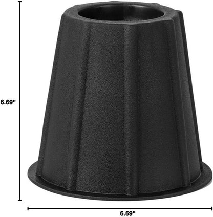 HOME IT Bed Risers - 5 to 6-Inch Super Quality Black Round Shaped | 4-Pack for Under-Bed Storage