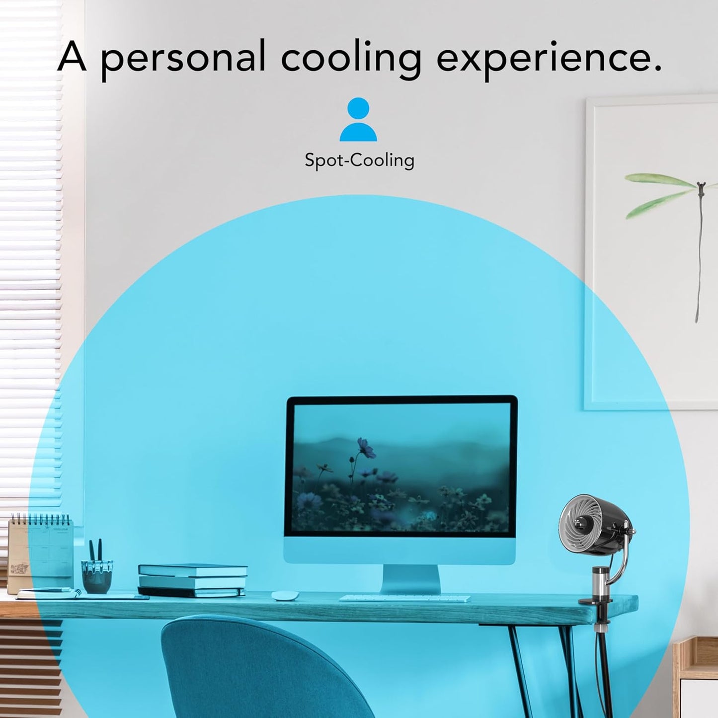 Vornado Pivot Clip Desk Fan - Portable 3-Speed Air Circulator with 360° Adjustable Axis | Whisper Quiet, Black