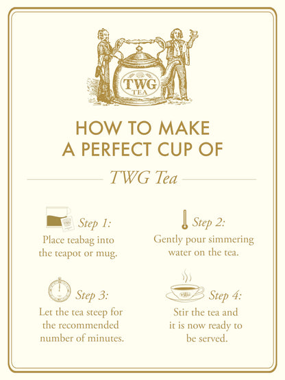 TWG Tea | Singapore Breakfast Tea | Black Tea & Green Tea | Vanilla & Spices | 15 Hand Sewn Cotton Tea Bags | Gift Set