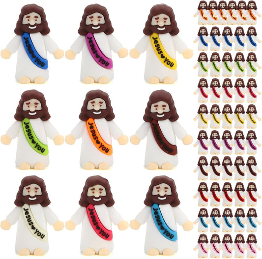 Skiennix 60 Pcs Baby Jesus Figurines - Miniature Religious Party Favors for Easter & Baptism