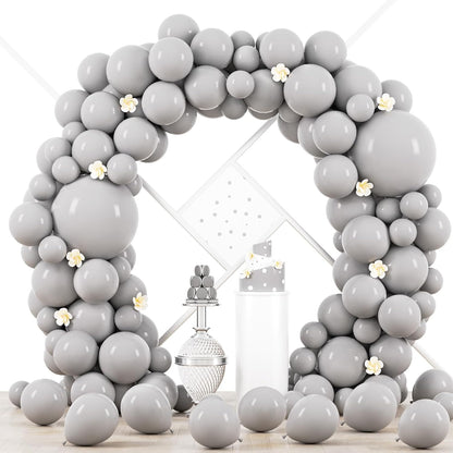 Voircoloria Gray Balloon Garland Arch Kit - 90 Pack in Pastel Grey | 18/12/10/5 Inch for Weddings, Graduations & More