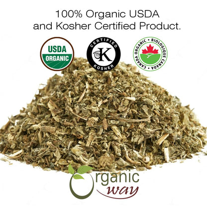 Organic Way Catnip Leaf and Flower Cut & Sifted (Nepeta cataria) - Herbal Tea | European Wild-Harvest | Kosher & USDA Certified | Vegan, Non-GMO & Gluten Free | 100% Raw from Albania (1/4LBS / 4Oz.)