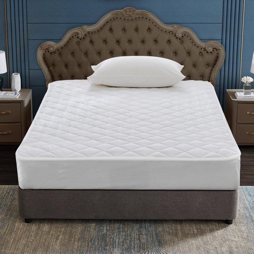 EIUE Quilted Mattress Pad - Lightweight & Breathable Fitted Topper Protector | Queen Size (60x80 inches) - White