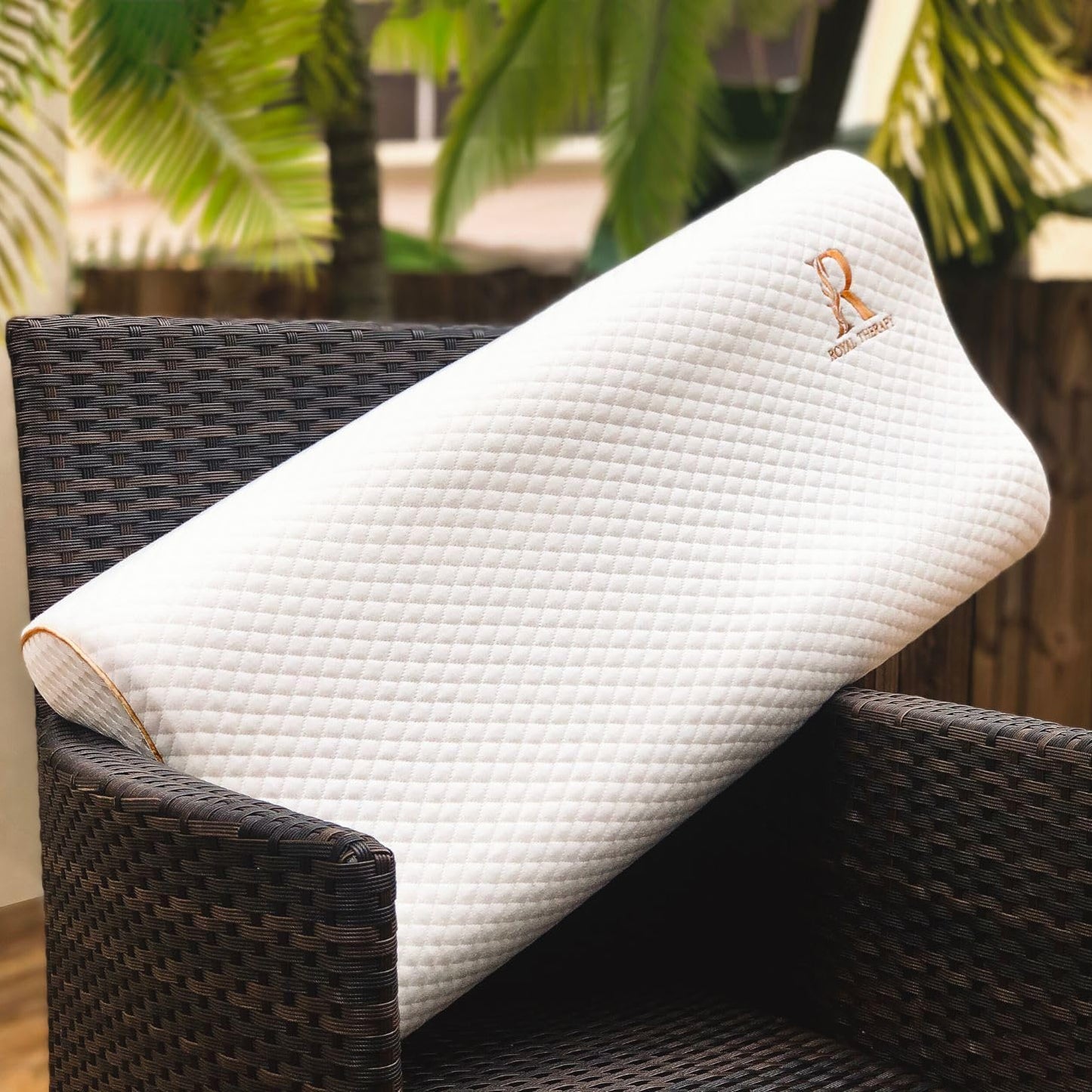Royal Therapy Memory Foam Pillow - Contour Neck Pain Relief for Side, Back & Stomach Sleepers | 24x14x5 Inches