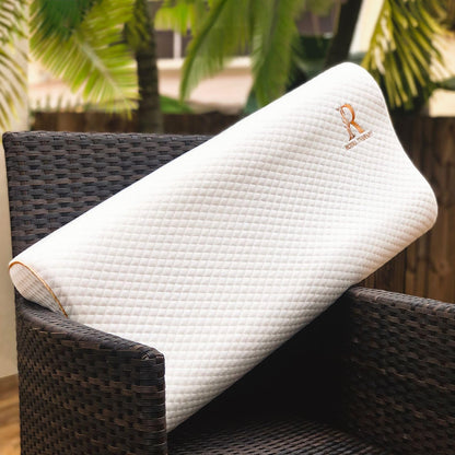 Royal Therapy Memory Foam Pillow - Contour Neck Pain Relief for Side, Back & Stomach Sleepers | 24x14x5 Inches