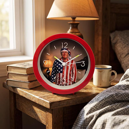 Wake Up Sleepy Joe Talking Alarm Clock - Red, 5-Inch Desk Clock