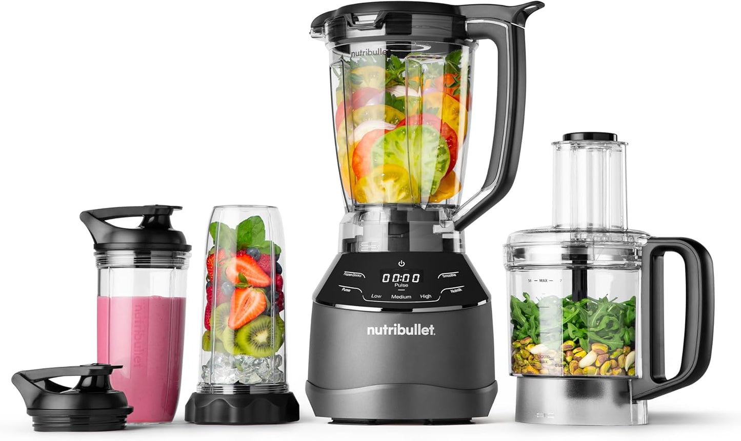 Nutribullet Triple Prep System - Versatile Kitchen Blender with 3 Cup Sizes | Sleek Black Design