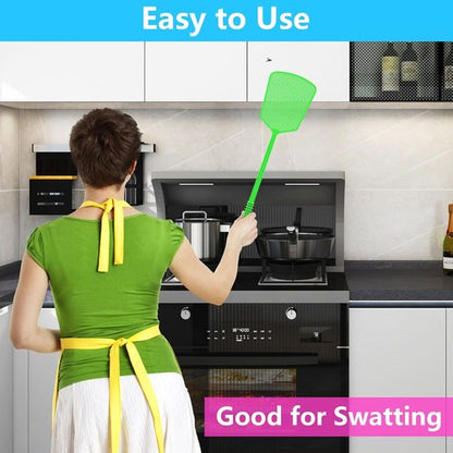 Fly Swatter 5-Pack | Heavy-Duty Manual Fly Killer with Long Handle for Indoor & Outdoor Use