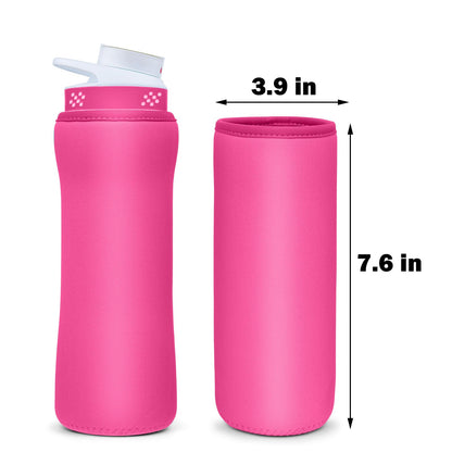 Sleeve Compatible with Cir-kul Water Bottle - 2 Pcs Water Bottle Sleeve Compatible with Cir-kul 22oz & Stainless Steel Bottle - Neoprene Insulated Water Bottle Cover for Retaining Temperature, (Pink)