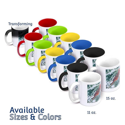 3dRose Christmas Poinsettia Mug - Two-Tone Red 11oz, Red+11 Ounces