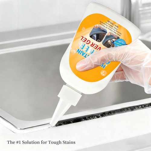 Heavy-Duty Stain Remover Gel by [Brand Name] - Long-Lasting No-Slip Formula for Washer Seals, Grout & Tiles | 7.8oz