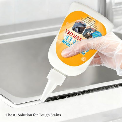 Heavy-Duty Stain Remover Gel by [Brand Name] - Long-Lasting No-Slip Formula for Washer Seals, Grout & Tiles | 7.8oz