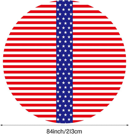 Oudain 6 Pcs American Flag Tablecloths - 84 Inch Disposable Patriotic Covers for Veterans Day & 4th of July