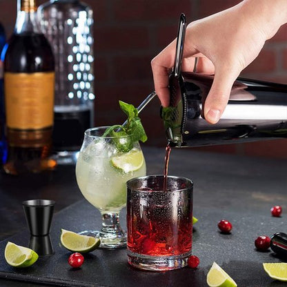 Boston Shaker Cocktail Set Bartender Kit, 12 Pcs Drink Shaker with Strainer Bartending Martini Shaker Tin with 18oz & 28oz Mixed Alcohol Shaker Professional Stainless Steel Bar Tool for Beginner
