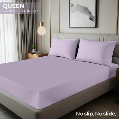 Utopia Bedding Queen Fitted Sheet - Soft Microfiber - Deep Pocket - Fade Resistant - Lavender Color