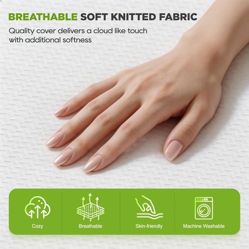 FDW 6 Inch Twin Mattress, Base Foam, Medium Firm Support, Breathable & Comfortable, Removable Washable Zipper Cover, Bed-in-a-Box，CertiPUR-US Certified