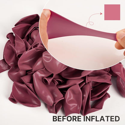 PartyWoo Mauve Balloon Set - 140pcs in Various Sizes for Baby Showers, Weddings & Birthdays | Dusty Pink Decor