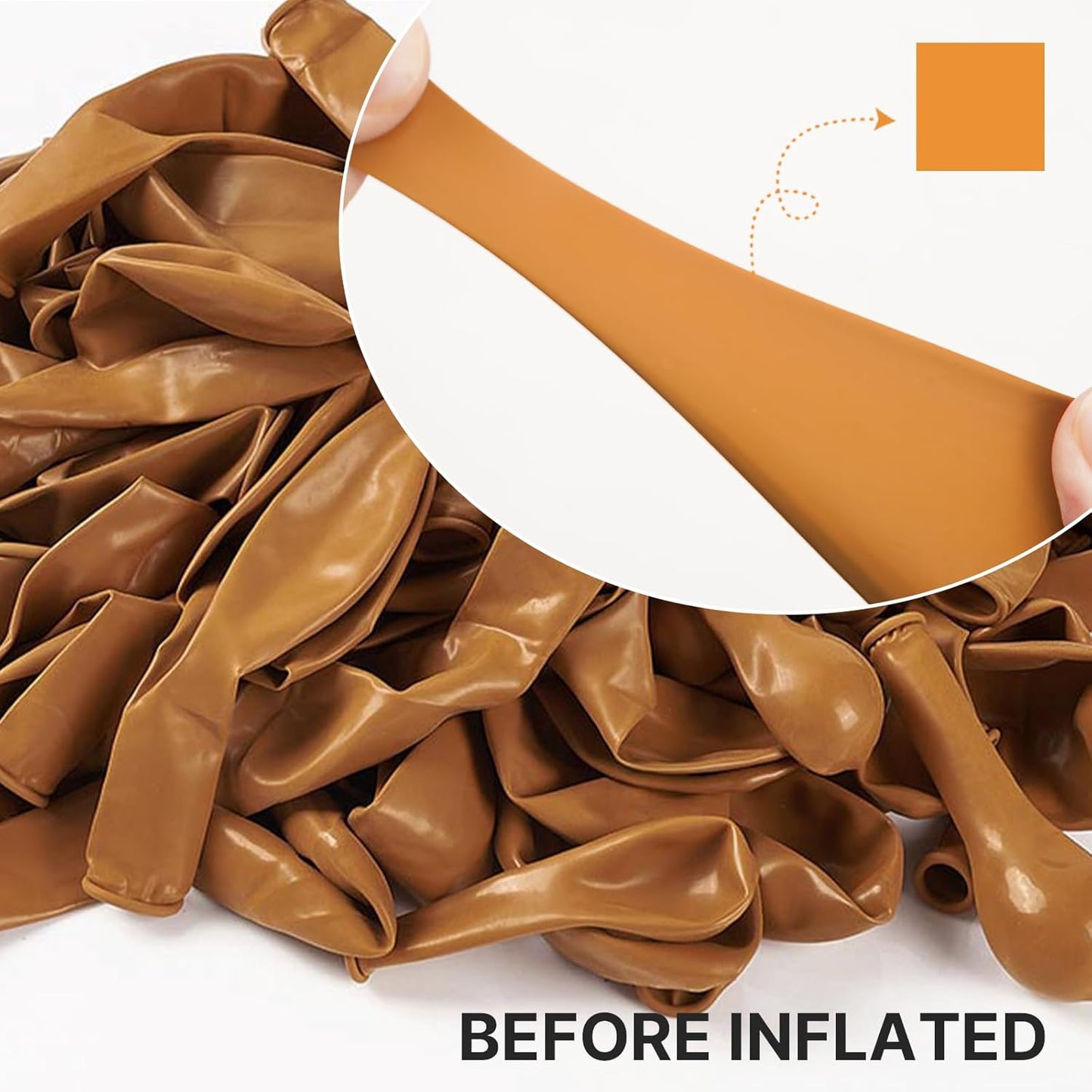 PartyWoo Burnt Orange Balloons - 140-Piece Terracotta Fall Balloon Arch Kit | 5-18 Inch Sizes for Thanksgiving & Halloween Decor