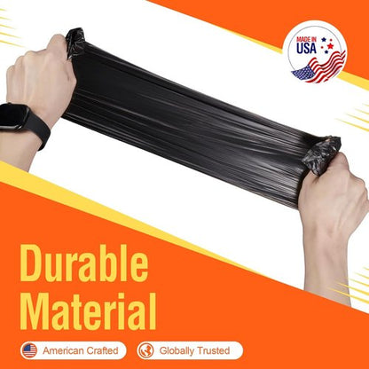 Delxo 30-33 Gallon Trash Bags - Thick, Durable & Puncture-Resistant | 250 Count, Made in USA (Black)