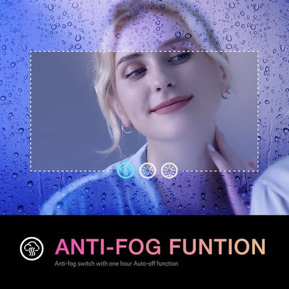 LOAAO LED Bathroom Mirror - 40" x 36" Anti-Fog, Dimmable, RGB Backlit & Front Lighted | Waterproof Tempered Glass