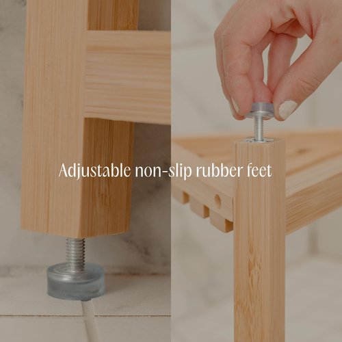 ATALIA Corner Shower Stool for Inside Shower - Waterproof Bamboo Shower Foot Rest for Shaving Legs - Small Shower Stool Shower Bench for Inside Shower with Storage Shelf for Small Shower Spaces