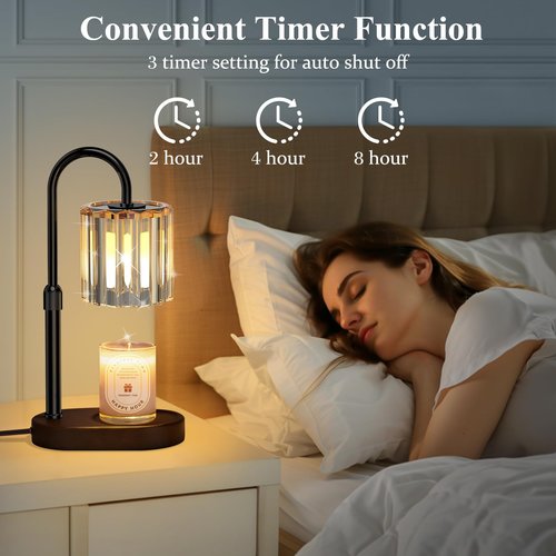 Lukasa Candle Warmer Lamp with Timer and Dimmer, Adjustable Height Candle Warmer for Candle, Birthday Gifts for Women Men, Mothers Day Gifts for Mom, Christmas Decor Home Room Decor, Christmas Gift