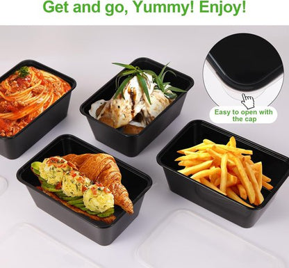 28oz Meal Prep Containers - 10-Pack Disposable Food Storage with Lids | Microwave & Dishwasher Safe