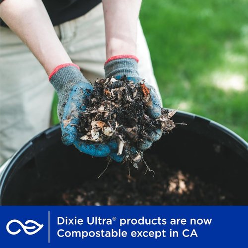 Dixie Ultra Large Paper Bowls - 20 Oz, 56 Count | Microwave Safe & Compostable for All Meals