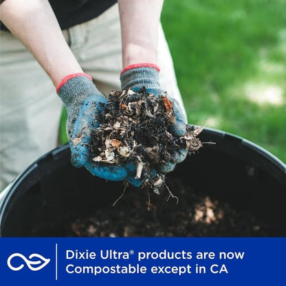Dixie Ultra Large Paper Bowls - 20 Oz, 56 Count | Microwave Safe & Compostable for All Meals