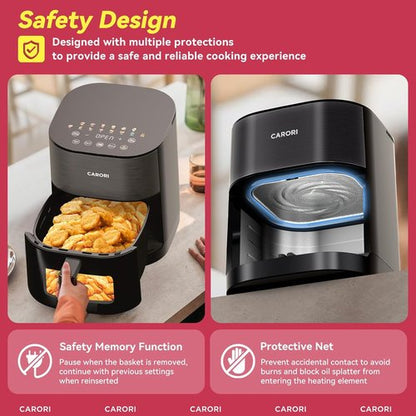 Air Fryer 14-in-1 by [Brand Name] - 6Qt Capacity with Viewing Window & Dual Heating | 1700W Fast Cooking
