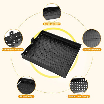 15-28 Inches Stretchable Charcoal Tray Replacement Parts for Chargriller PS9900 2190, 6500, 6800, 8500, Pit Boss Memphis I, Expert 24, High-Temperature Grill Charcoal Basket Pan for Smoke Hollow 47183T-21