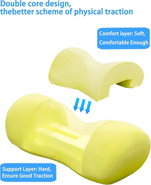 Bespilow Cervical Memory Foam Neck Roll Pillow - Relieve Neck Pain & Tension | Contour Support, Breathable Design