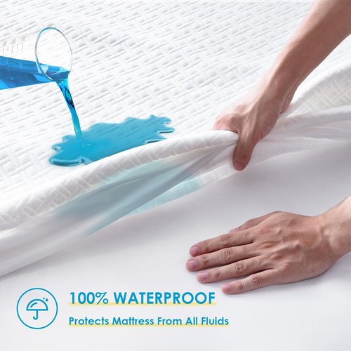 Cozymaker Waterproof Mattress Protector - Cooling Fitted Cover for 8-21" Deep Pocket | Soft & Breathable