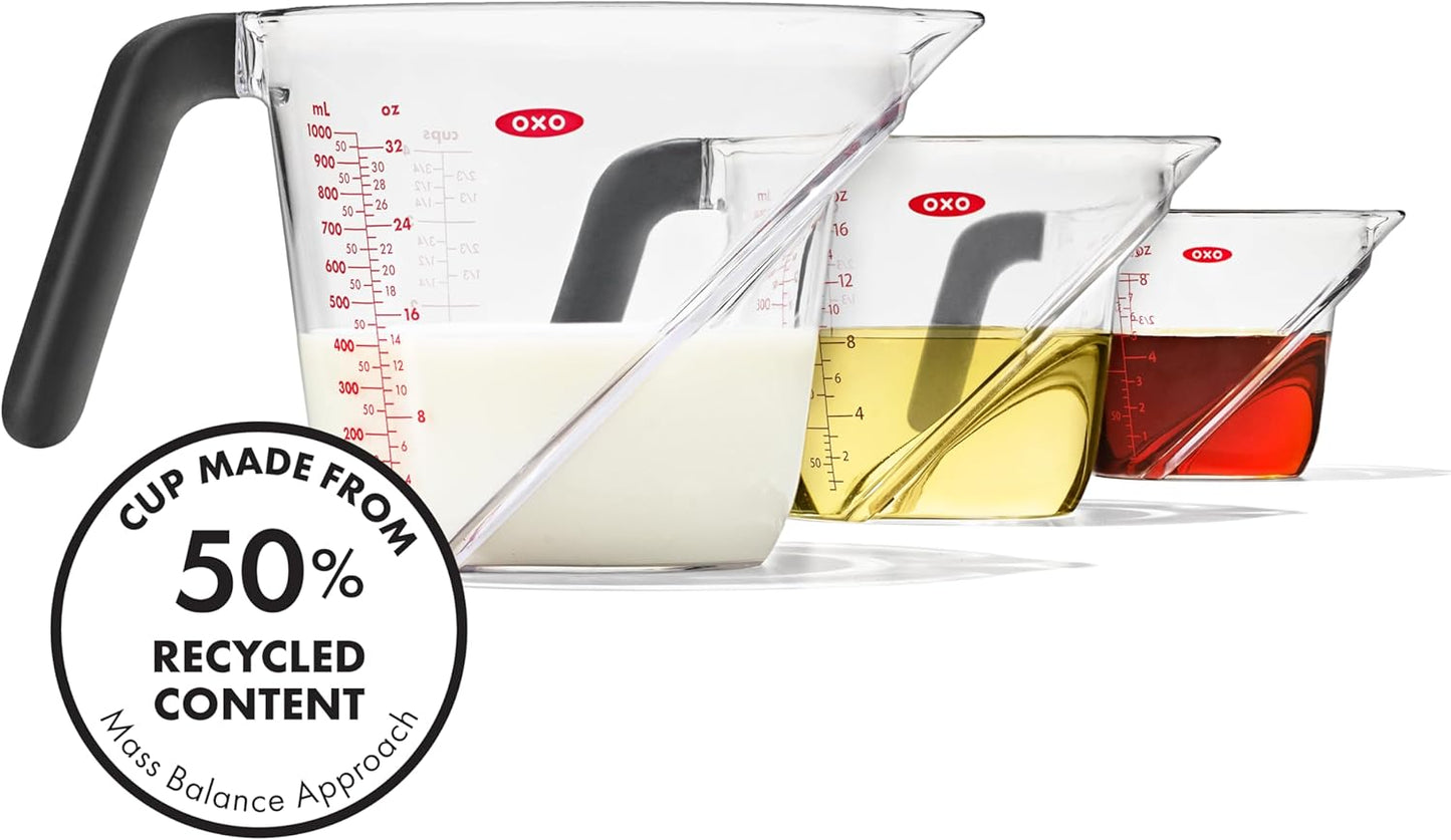 OXO Good Grips Angled Measuring Cup Set - Precision Measurement for Cooking | 3-Piece Set