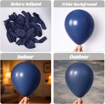 Voircoloria Navy Blue Balloons - 66 Pack of 12-Inch Dark Blue Latex Party Balloons for Celebrations