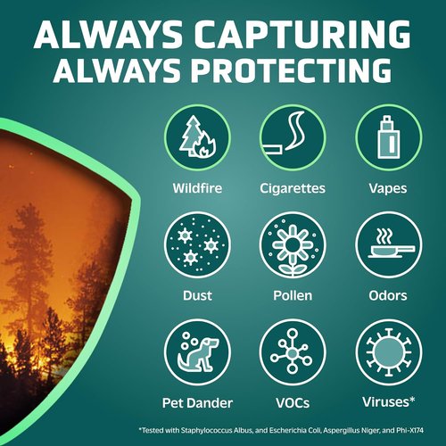 GermGuardian HEPA Air Purifier Filter - Removes 99.97% of Wildfire Smoke & Odors | Fits AC5000 Series