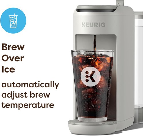 Keurig K-Mini Mate Plus Coffee Maker - Compact Single-Serve with Brew Over Ice & Strong Button | 50 oz Reservoir