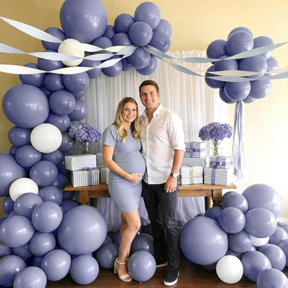 Skiennix 12-Inch Dusty Blue Balloons - 110 Pack Latex Balloons for Birthday, Baby Shower & Wedding