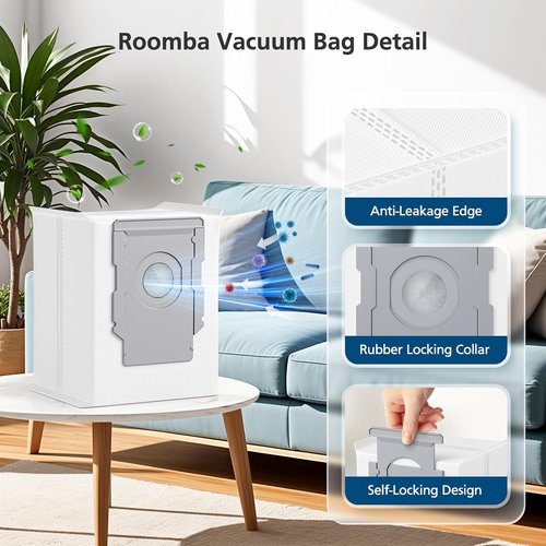 iRobot Vacuum Bags - 16 Pack Replacement Bags for Roomba i7+, i8+, i3+, i4+, i5+, i6+, j Series & Clean Base Models