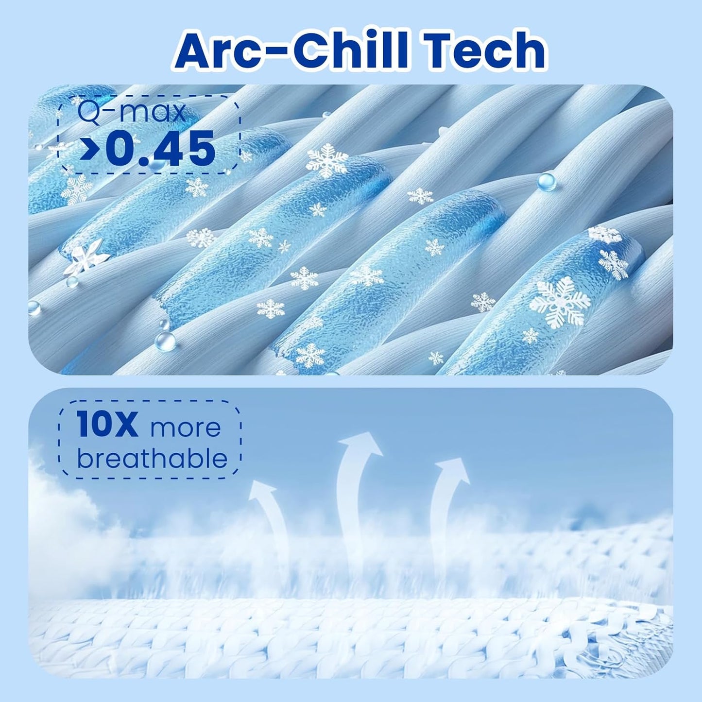 Topcee Cooling Blanket - Ultra-Cool 90"x90" Queen Size | Absorbs Heat for Comfortable Sleep on Warm Nights