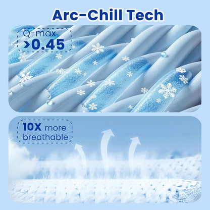 Topcee Cooling Blanket - Ultra-Cool 90"x90" Queen Size | Absorbs Heat for Comfortable Sleep on Warm Nights